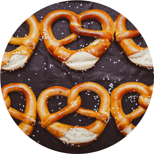 Brezel Schinken Käse überbacken