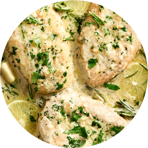 Hähnchenfilet Champignonsauce überbacken